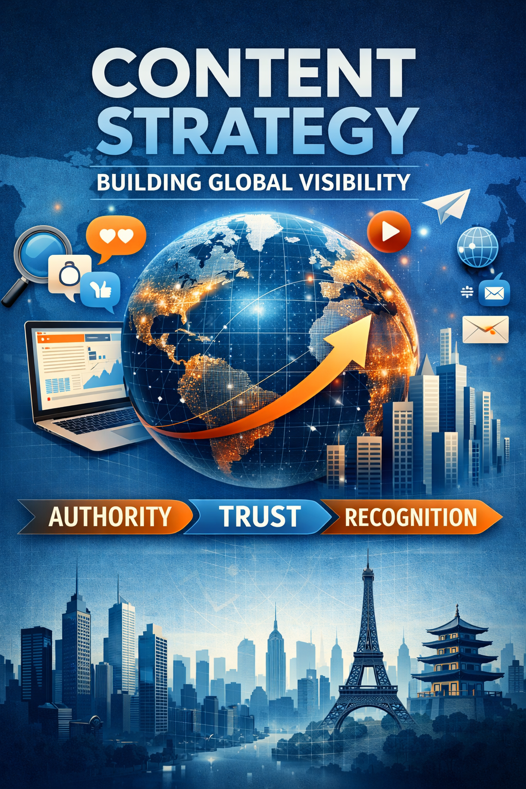 Global content strategy for startup visibility